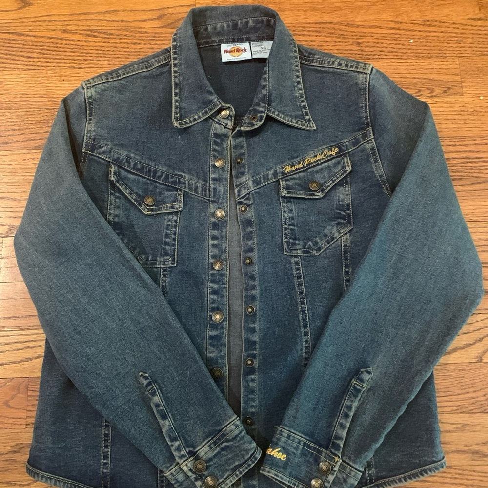 Hard Rock Cafe Lake Tahoe Blue Jean Jacket